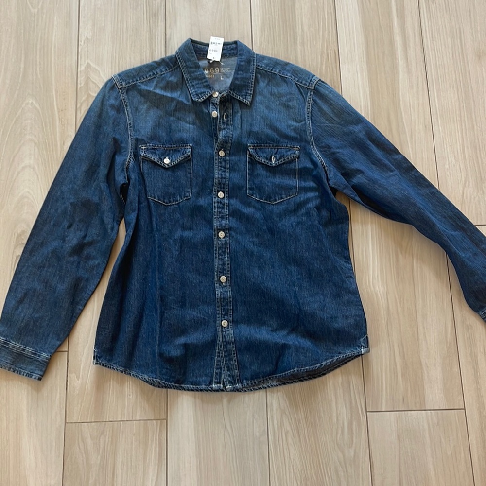 Gap denim button down shirt